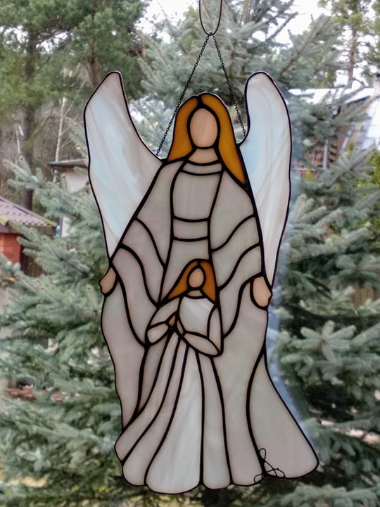 Anioły stained glass