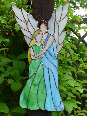 Anioły stained glass